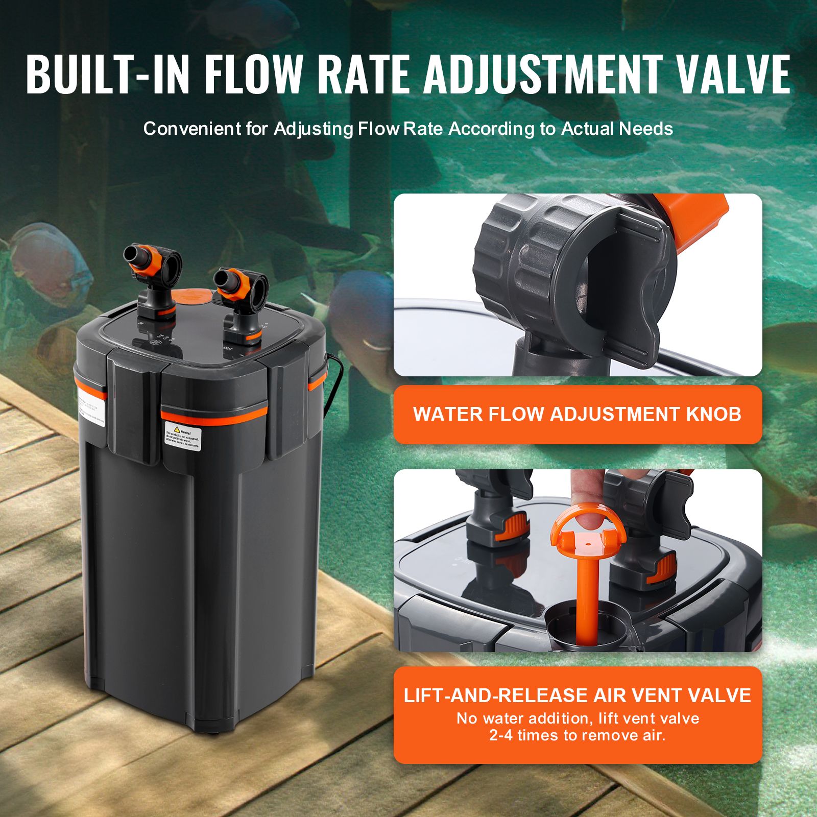 Aquarium Filter 528GPH, 5-Stag - Reef Tank Filter 评论和价格